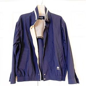 Vintage Imperial Blouson Navy Blue Full Zip Jacket w/ pockets. Men's Large